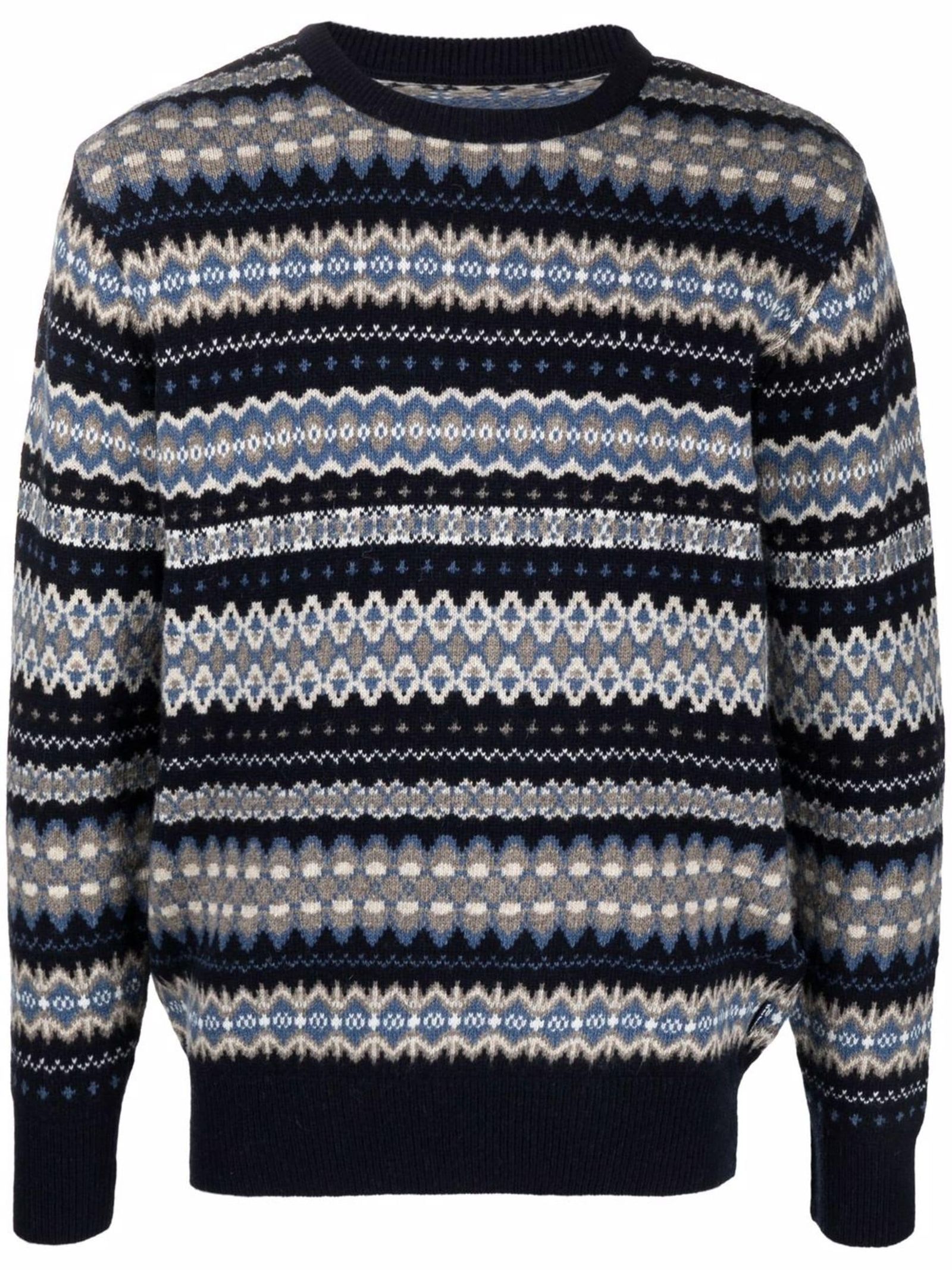 Maglione Barbour Case Fair Isle Blu