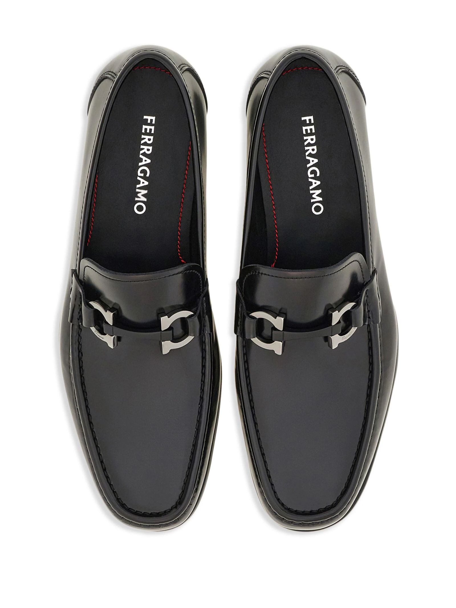 Black brushed calf leather loafer FERRAGAMO Mariodannashop