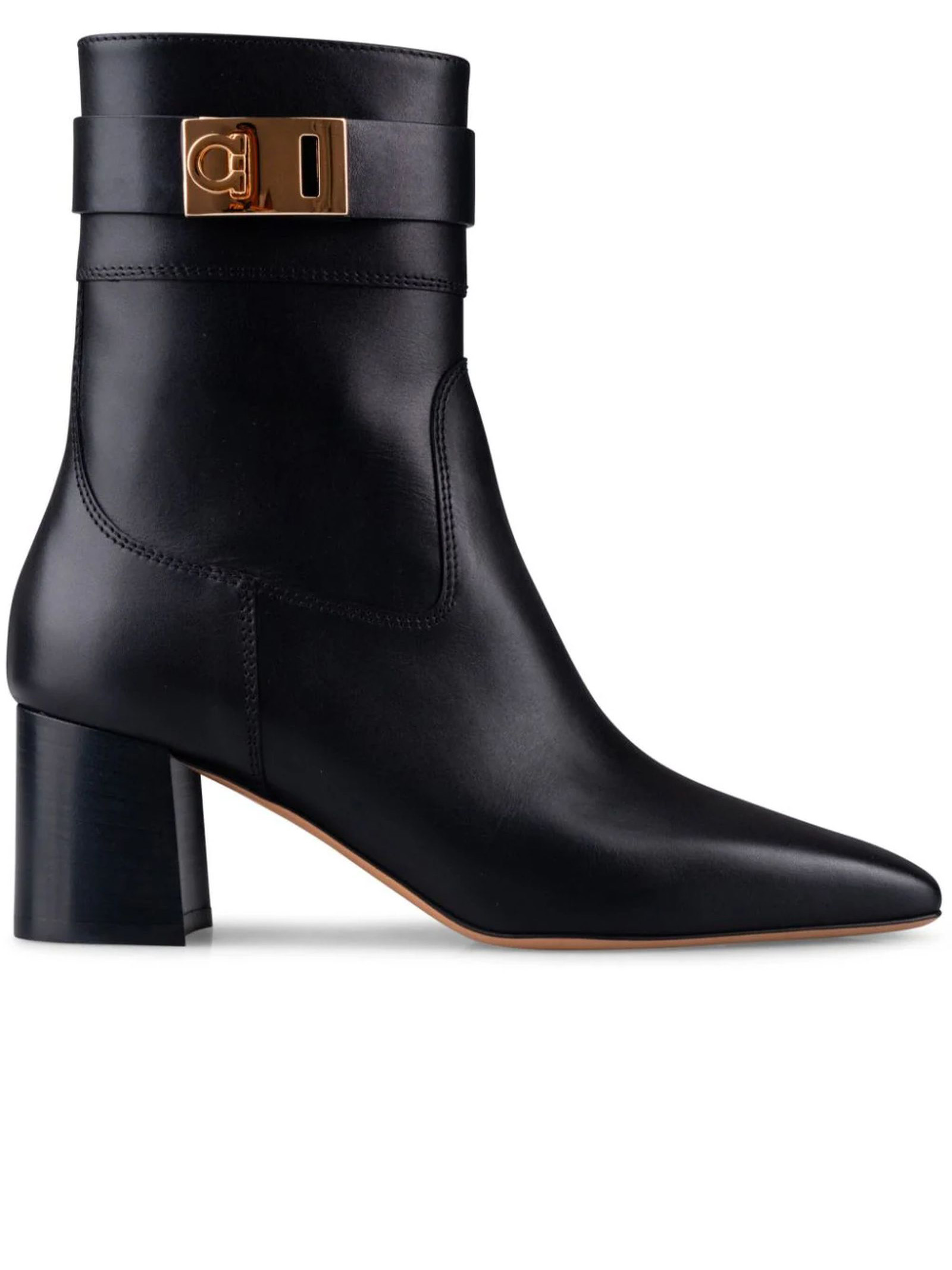 Ferragamo leather boots hotsell