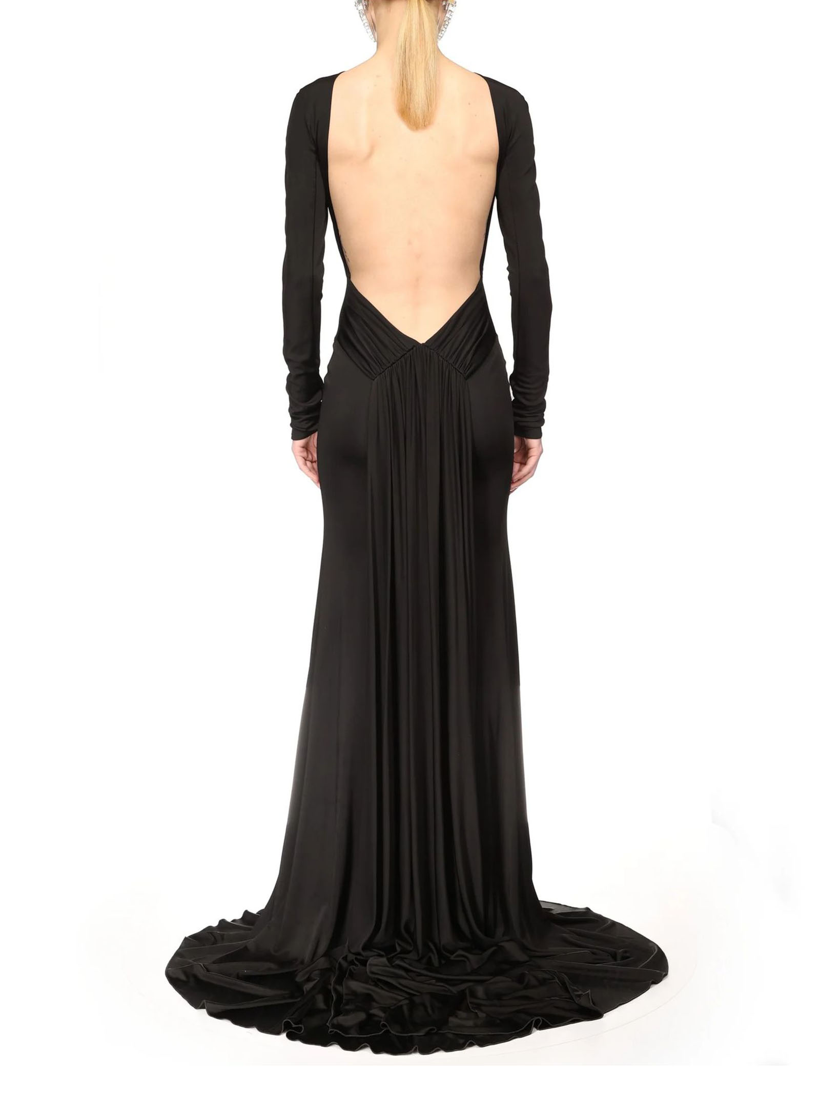 Abito in jersey fluido nero