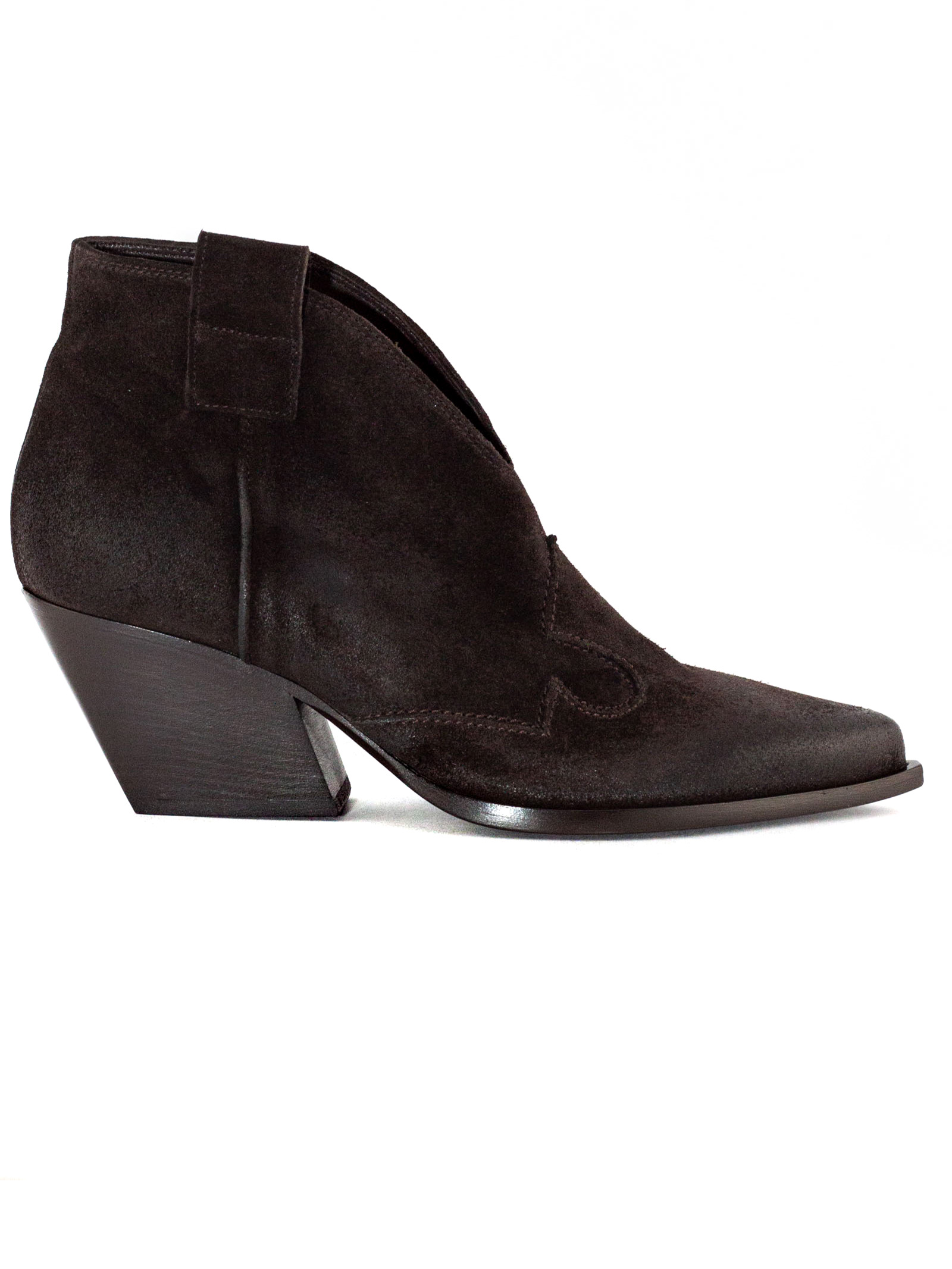 Texan Dark Brown Suede Ankle Boots