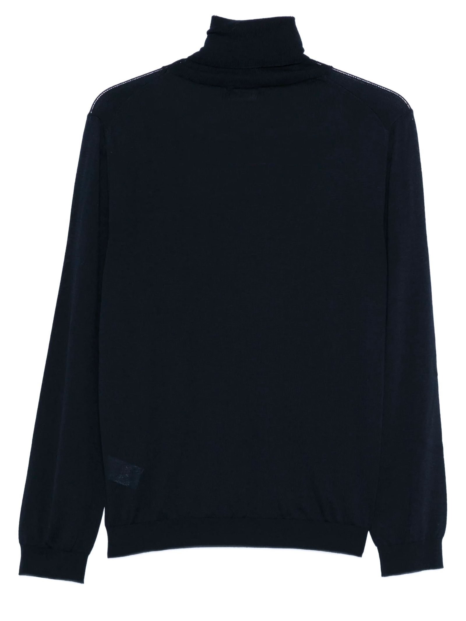 Maglia a collo alto in lana merino blu ROBERTO COLLINA