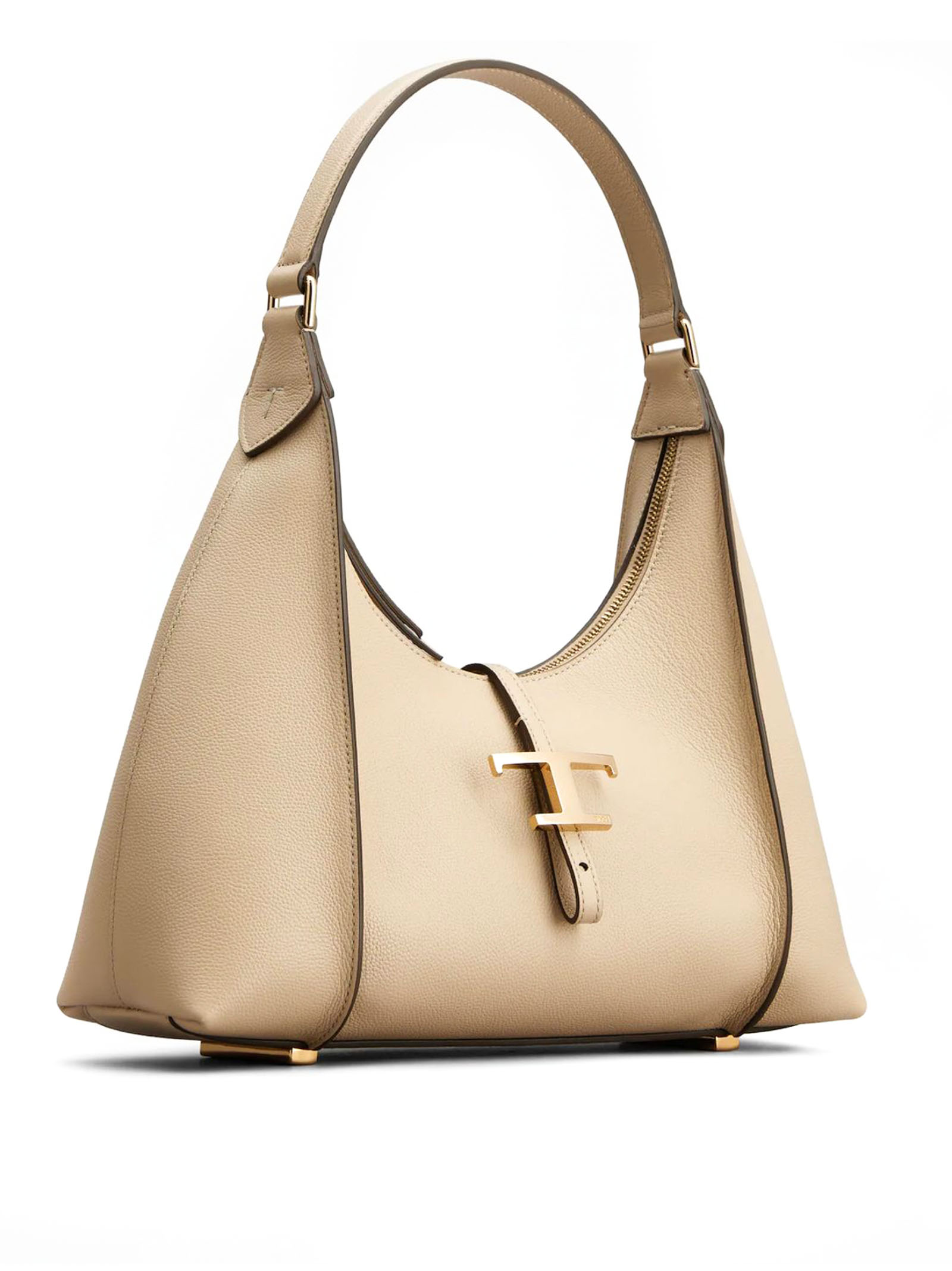 T Timeless Hobo Bag in Beige Leather Small TOD S Mariodannashop