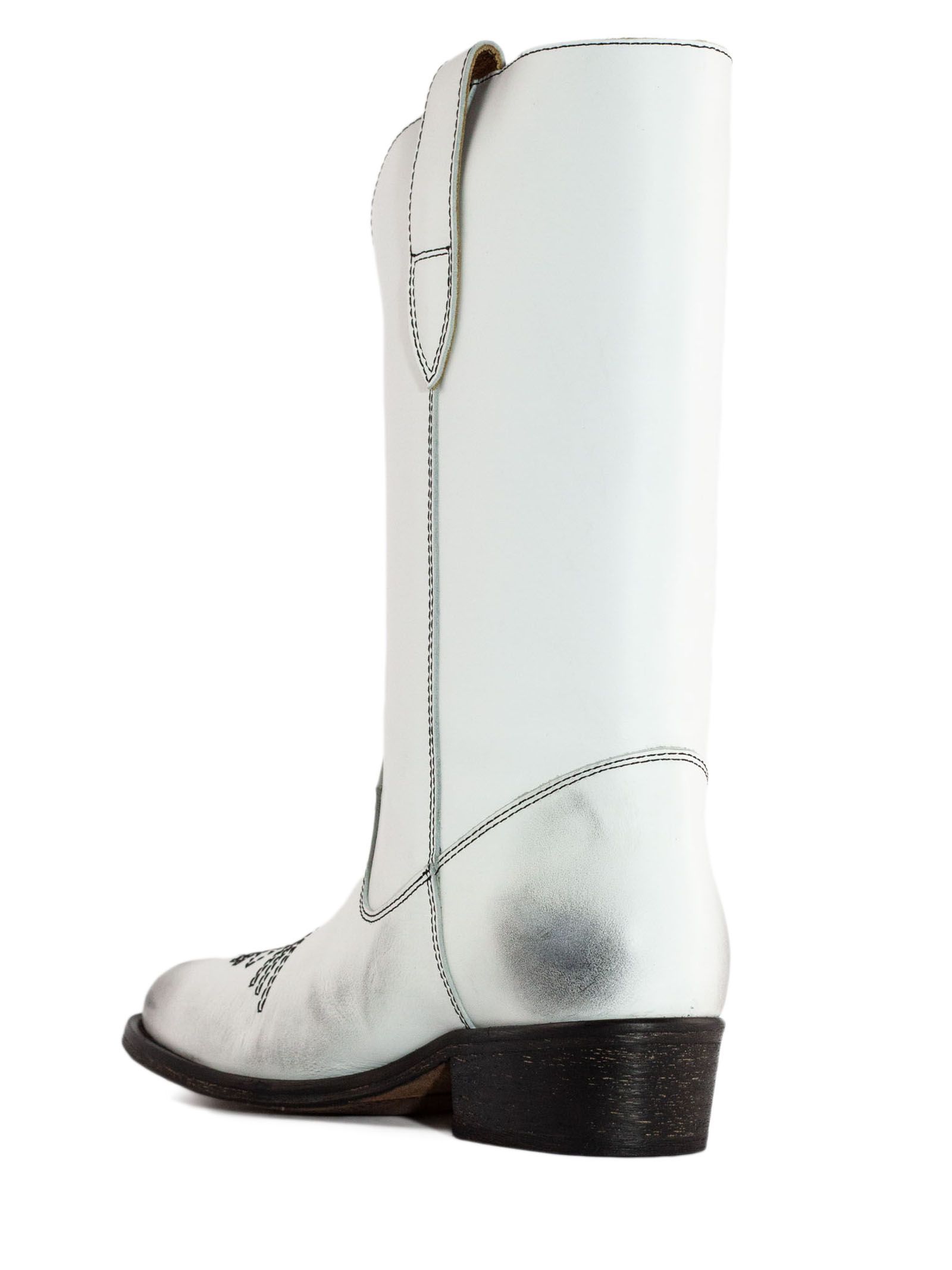 Topshop Rio Topshop White Cowboy Boots Leather Cowboy Boots