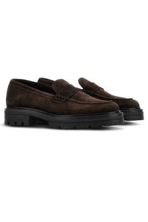 H673 brown suede loafers HOGAN | HXM6730FM90BYES808