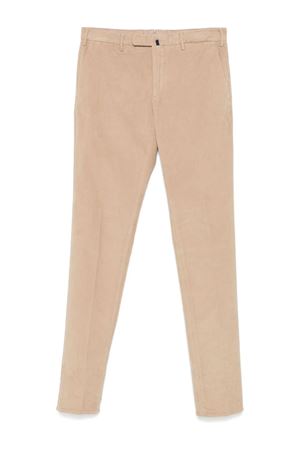 Beige stretch-cotton corduroy trousers INCOTEX | 1W003040927424
