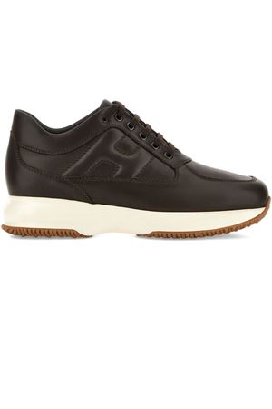brown leather sneakers HOGAN | HXM00N00010UDMS808