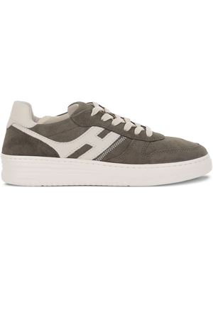 grey leather sneakers HOGAN | HXM6300EU54UHO32TP