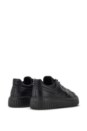 Hogan H-Stripes Sneakers in Black Nappa HOGAN | HXM6450FC60LE99999