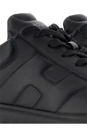 Hogan H-Stripes Sneakers in Black Nappa HOGAN | HXM6450FC60LE99999