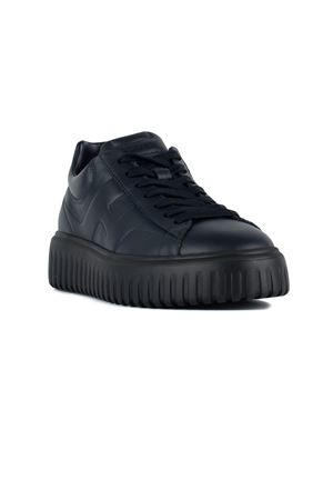 Hogan H-Stripes Sneakers in Dark Blue HOGAN | HXM6450FC6TUDMU801