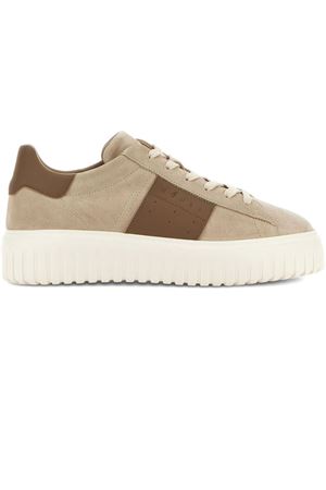 beige leather h-stripes HOGAN | HXM6450FO7TUHO342M