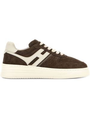 sneakers in pelle marrone HOGAN | HXW6300EU5TUHO32TQ