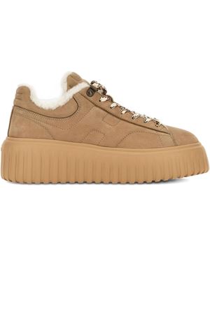 beige leather h-stripes HOGAN | HXW6450FN3G6RNC808