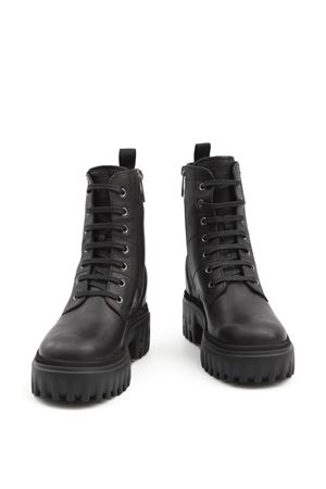 Hogan H700 Black Combat Boots HOGAN | HXW7000FW70ULVB999