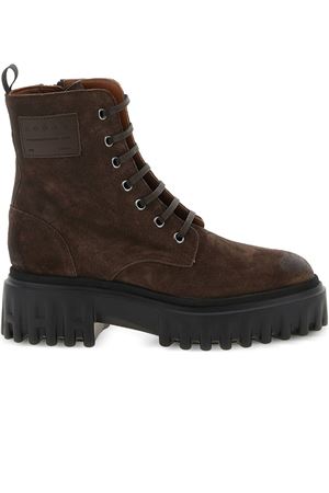 stivali in pelle marrone HOGAN | HXW7000FW70ULWS610