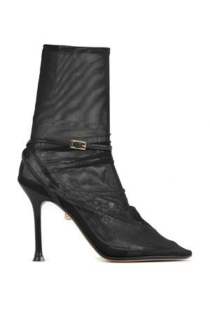 Clarissa semi-transparent fabric stocking boot ALEVI | L25S7001R0116997BLACK