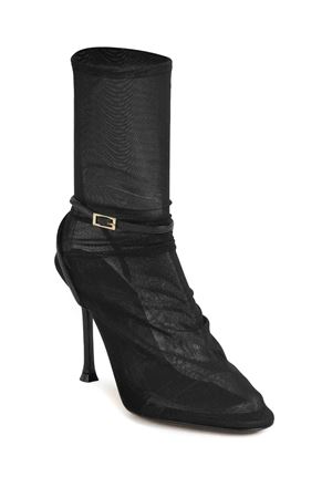 Clarissa semi-transparent fabric stocking boot ALEVI | L25S7001R0116997BLACK