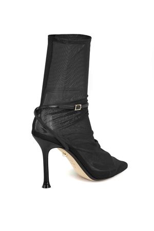 Clarissa semi-transparent fabric stocking boot ALEVI | L25S7001R0116997BLACK