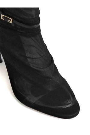 Clarissa semi-transparent fabric stocking boot ALEVI | L25S7001R0116997BLACK