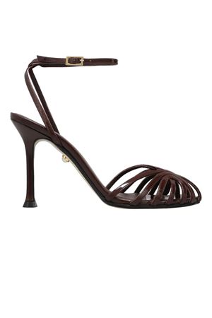 Burgundy patent leather cage sandals ALEVI | L25SC002R1261345MERLOT