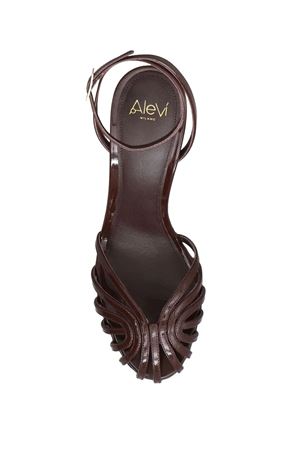 Burgundy patent leather cage sandals ALEVI | L25SC002R1261345MERLOT