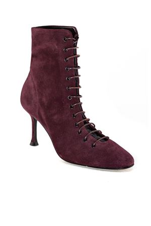 Bordeaux suede high heels ankle boots ALEVI | L25W7004N1042301BORDEAUX