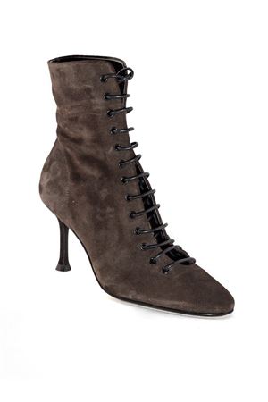 Brown suede high heels ankle boots ALEVI | L25W7004N1042452EBONY