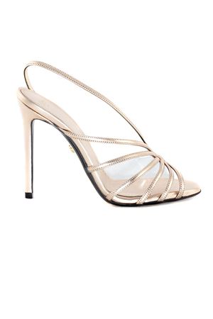 Nude laminated leather sandal ALEVI | L26WC001U0795445CARAMEL
