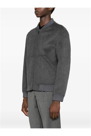 Grey wool and cashmere jacket AMARANTO | B6F0011FU95M
