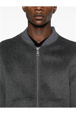 Grey wool and cashmere jacket AMARANTO | B6F0011FU95M