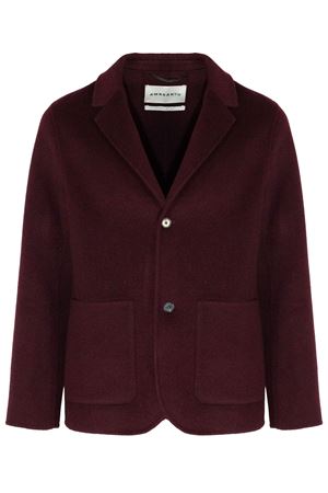 Giacca in misto lana e cashmere bordeaux AMARANTO | B6F0012FU39M