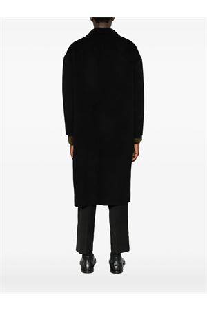 Black wool and cashmere double-breasted coat AMARANTO | B6F0026A99