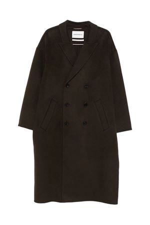 Brown wool and cashmere coat AMARANTO | B6F0026FU69M