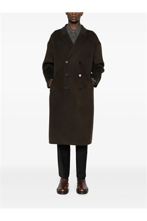 Brown wool and cashmere coat AMARANTO | B6F0026FU69M