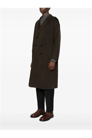 Brown wool and cashmere coat AMARANTO | B6F0026FU69M