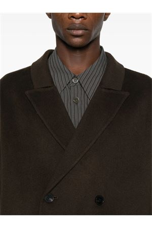 Brown wool and cashmere coat AMARANTO | B6F0026FU69M
