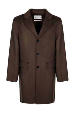 Brown wool and cashmere coat AMARANTO | B6F0027FU69M