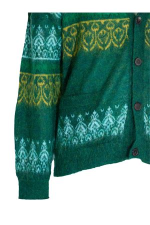 Cardigan in misto mohair e lana verde AMARANTO | B9F0050FV435