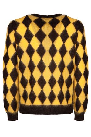 Maglia in misto mohair e lana gialla e nera AMARANTO | B9F0053FV448