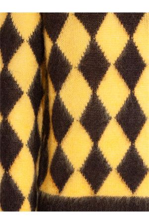 Maglia in misto mohair e lana gialla e nera AMARANTO | B9F0053FV448