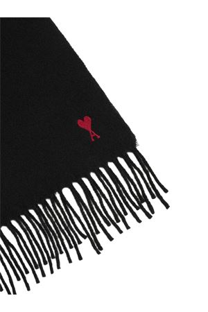 Classic black wool scarf AMI | BFUSF405334001