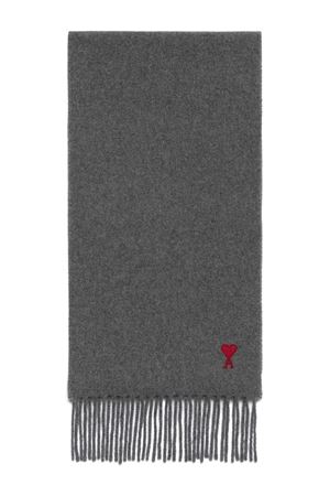 Classic grey wool scarf AMI | BFUSF405334061