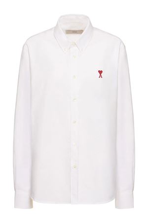 Camicia in popeline di cotone bianco AMI | BFUSH063CO0031168