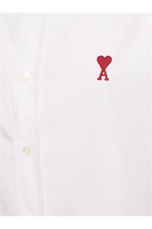 Camicia in popeline di cotone bianco AMI | BFUSH063CO0031168