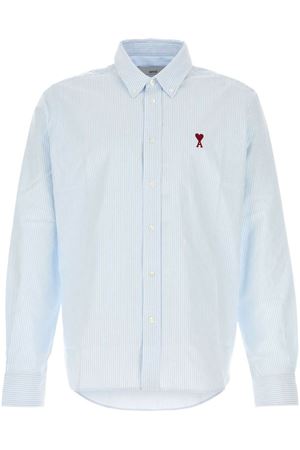 Camicia Ami de Coeur in cotone blu AMI | BFUSH063CO0087475
