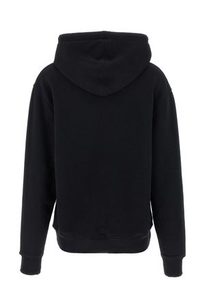 Felpa con cappuccio in cotone nero AMI | BFUSW235730001