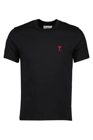 T-shirt in cotone biologico nero AMI | BFUTS035724001