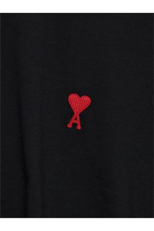 Black organic cotton jersey T-shirt AMI | BFUTS035724001