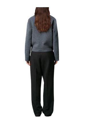 Giacca boxy con bottoni in lana grigia AMI | FJK845WV0022055